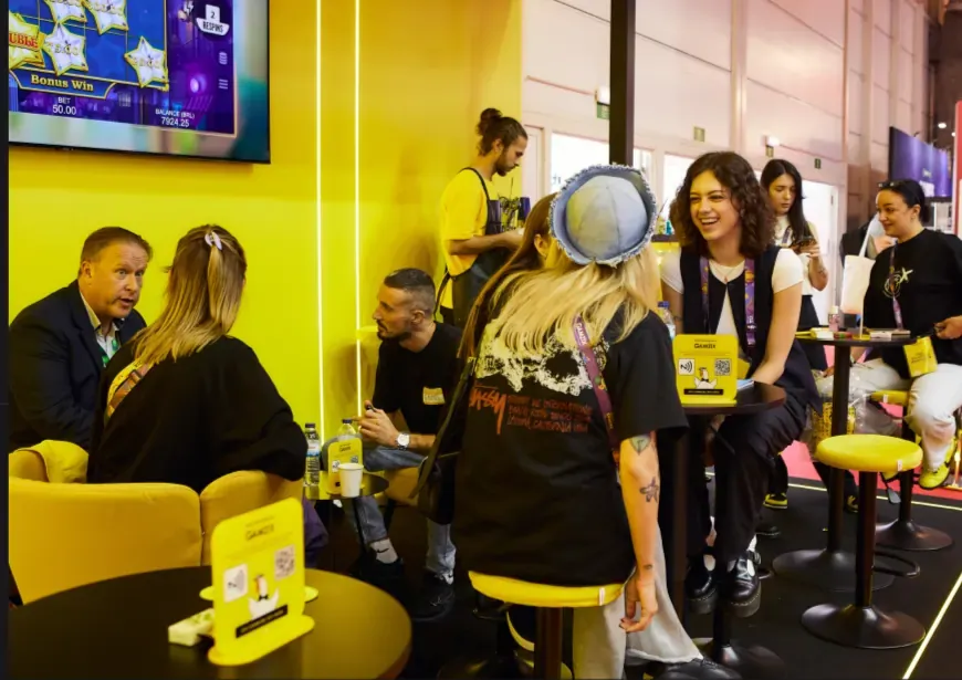Visitors at the stand