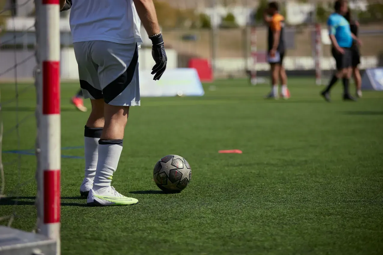 Ball at a corner flag during the SBC Football Championship