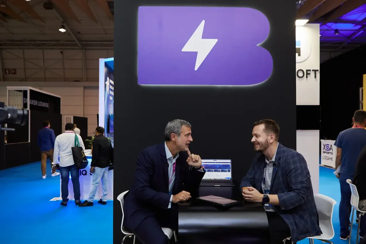 Meeting in the Betby lounge corner at SBC Summit 2024
