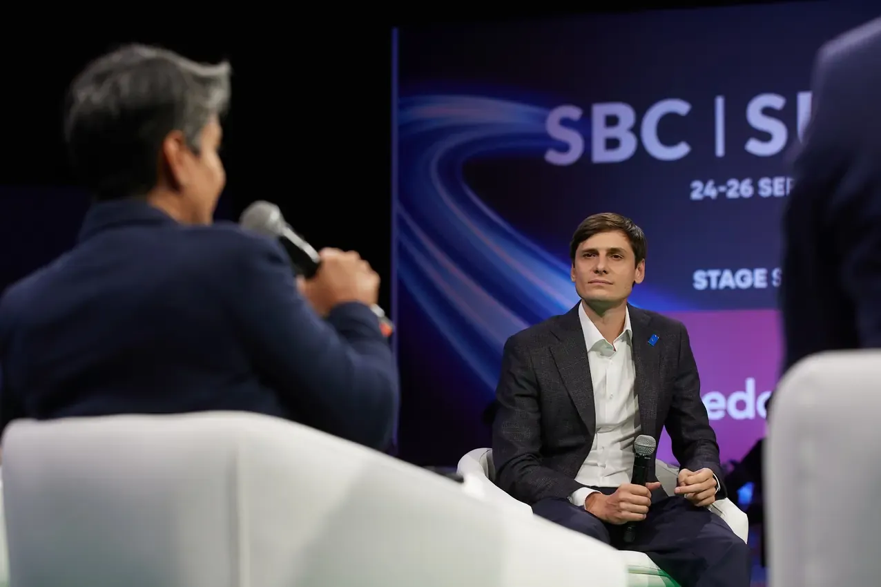 Betby speaker during the panel discussion at SBC Summit 2024