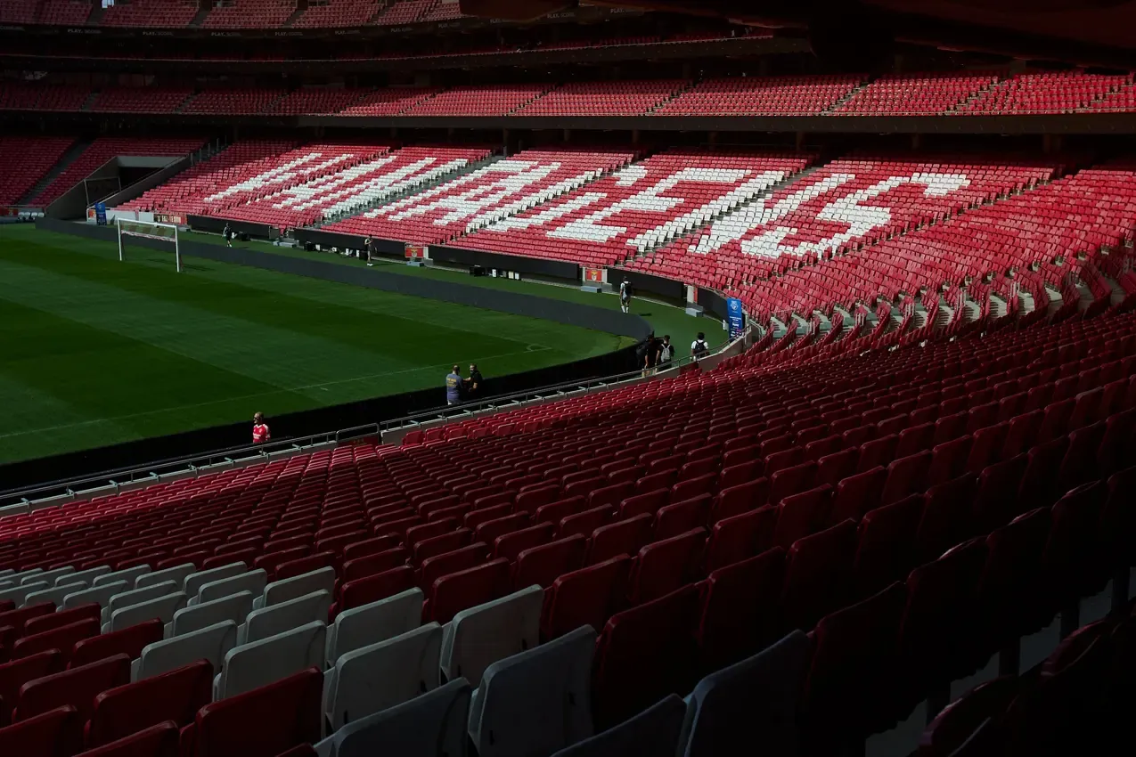 Empty stands of Estádio da Luz before the championship