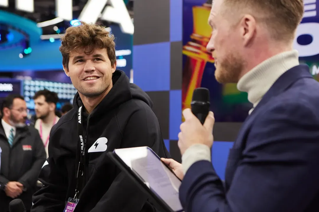Media interview at the stand